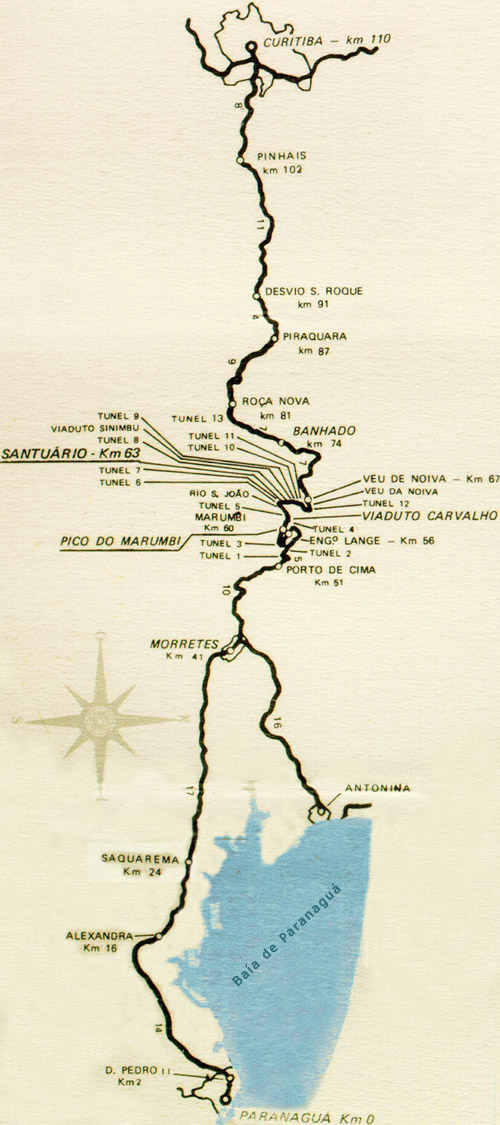Estrada De Ferro Paranagua Curitiba Mapa