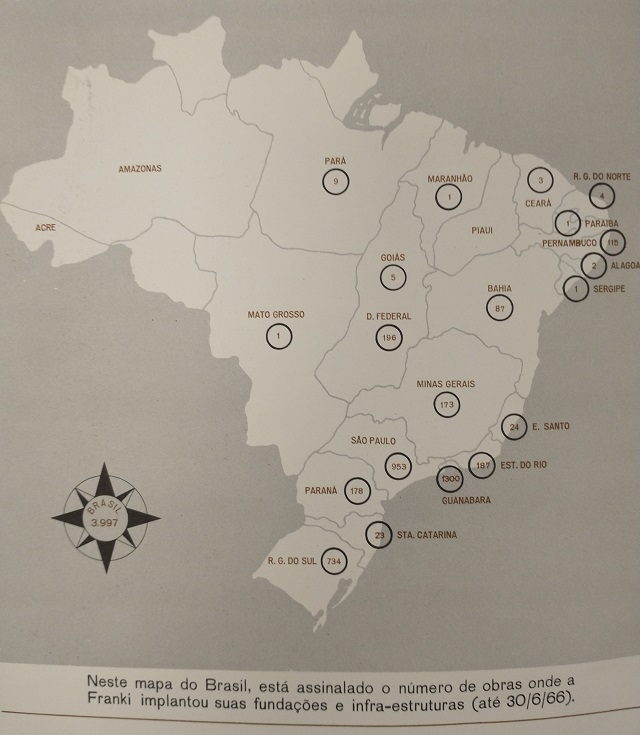 Mapa Brasil obras Franki
