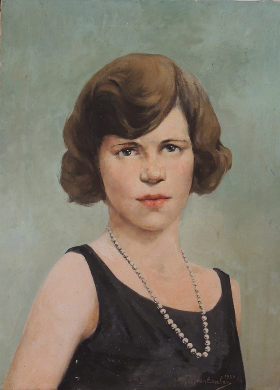 Van Emelen Retrato da filha Marie Louise van Emelen